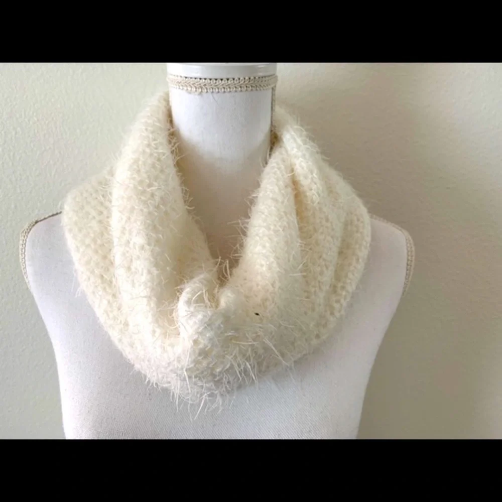 Cozy Cream Knit Infinity Scarf